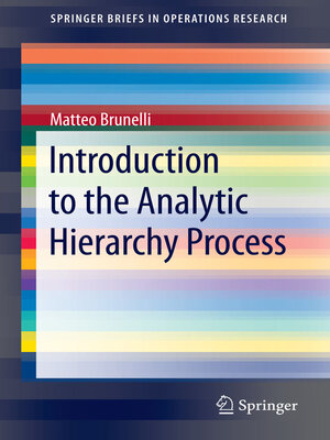 cover image of Introduction to the Analytic Hierarchy Process
